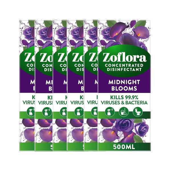 Zoflora Midnight Blooms 500ml Concentrate - Elegant Scent. Ruthless Clean.