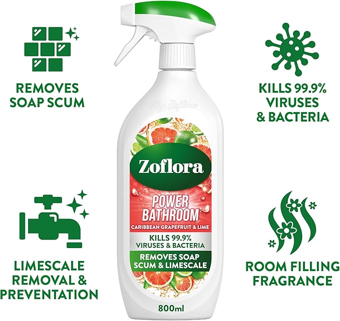 Zoflora Caribbean Grapefruit & Lime Power Bathroom Cleaner