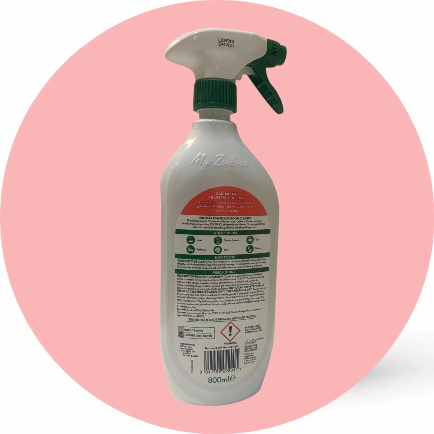 Zoflora Bathroom Cleaner - Caribbean Grapefruit & Lime Zoflora