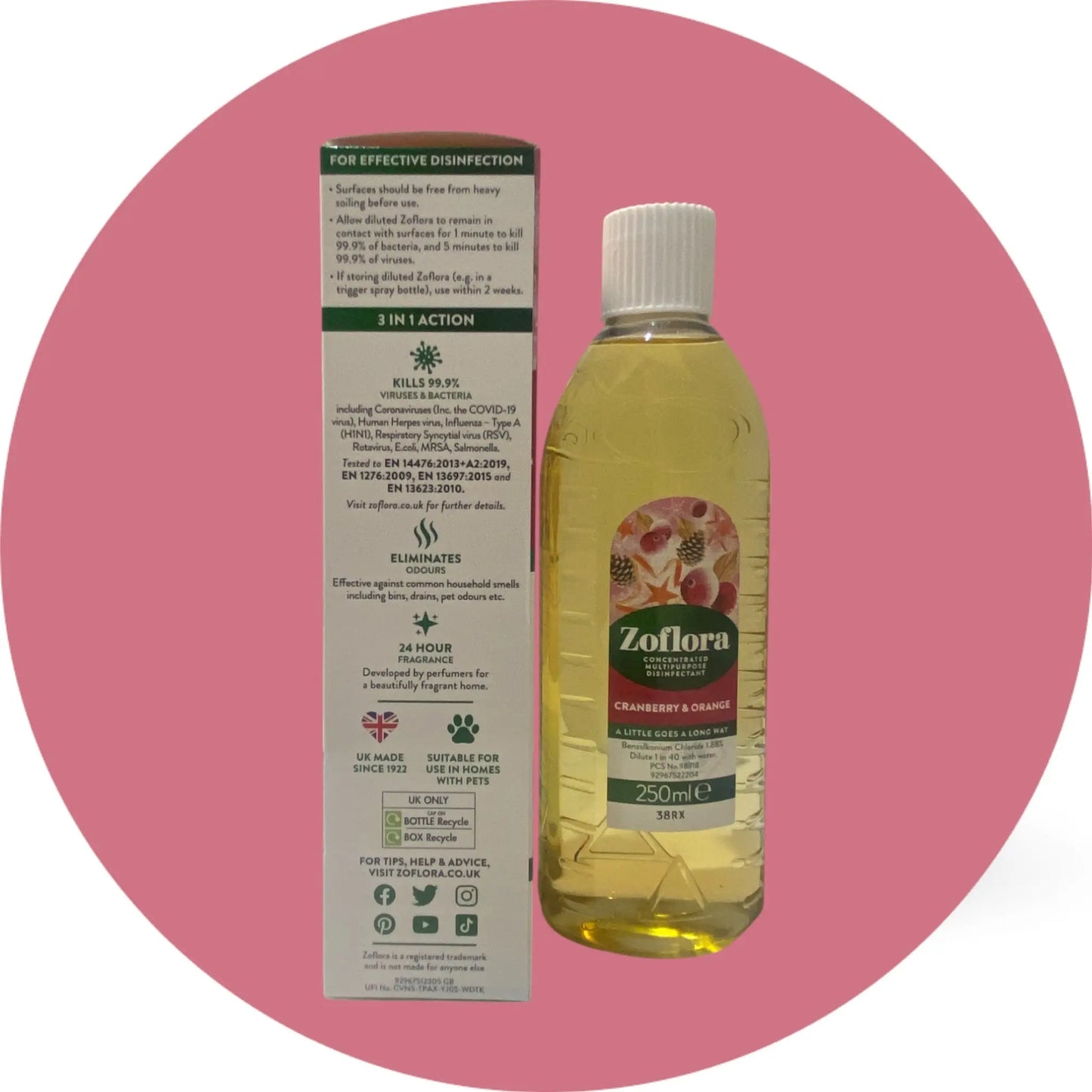 Zoflora Cranberry & Orange Concentrate Zoflora