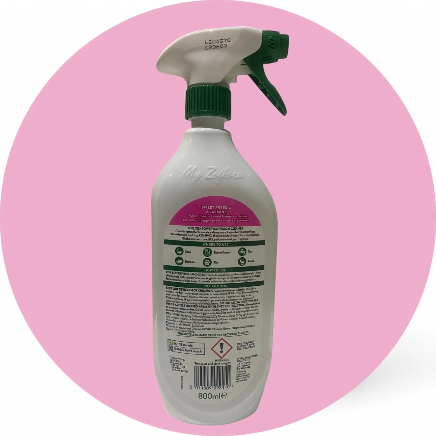 Zoflora Bathroom Cleaner - Sweet Freesia & Jasmine Zoflora
