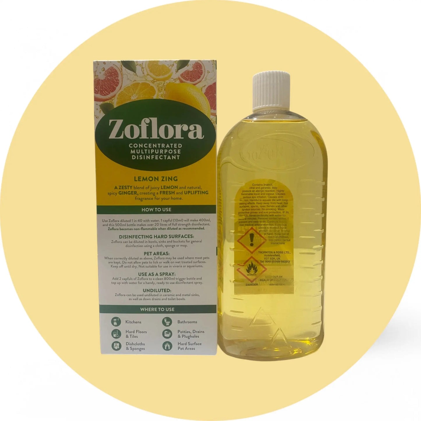 Zoflora Lemon Zing Back Product Image