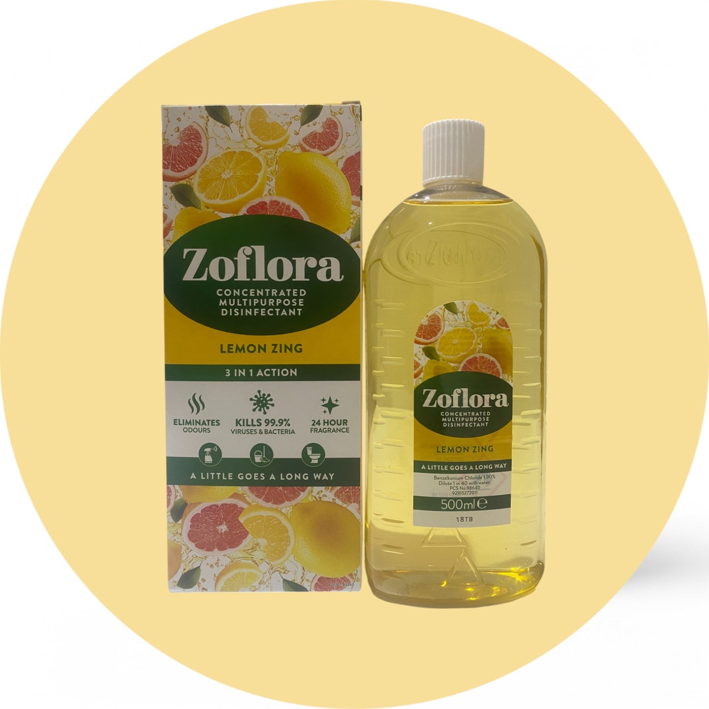Zoflora Lemon Zing Concentrate