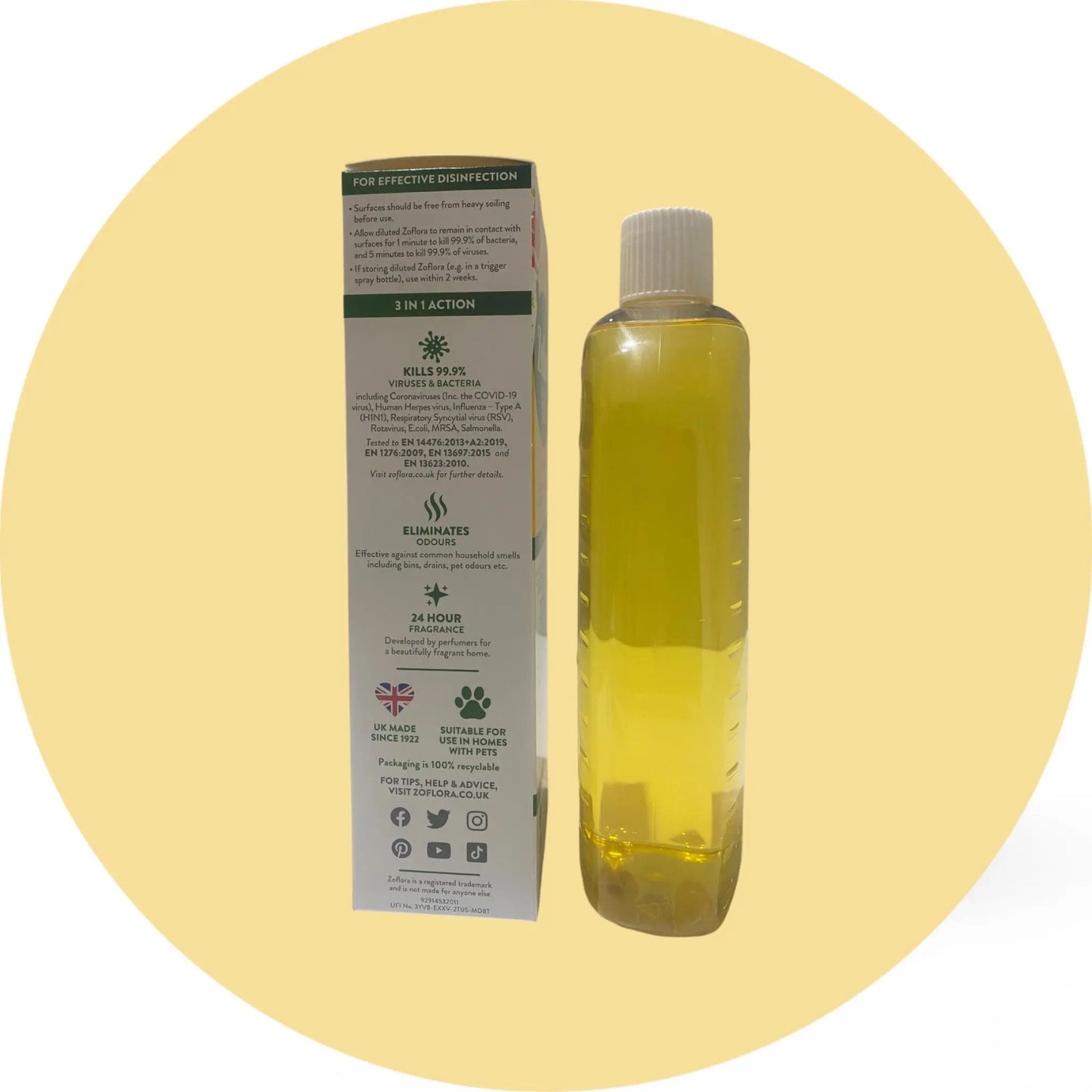 Zoflora Lemon Zing Side Product Image