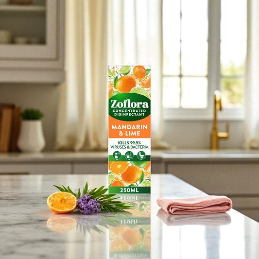 Zoflora Mandarin & Lime 250ml Concentrate - Fresh Citrus. Fierce Clean.