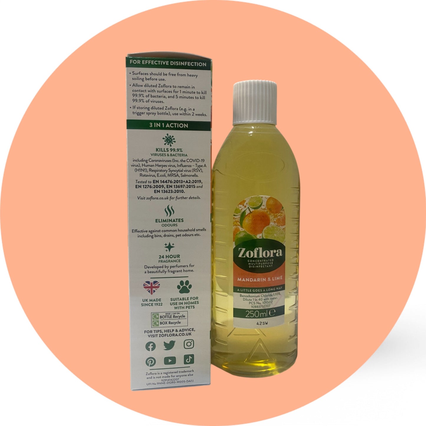 Zoflora Mandarin & Lime Concentrate