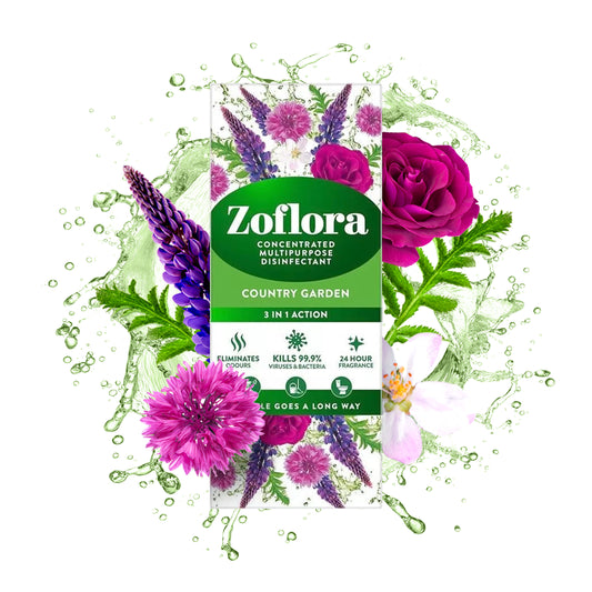 Zoflora Country Garden 500ml Concentrate - Country Fresh. Spotless Clean