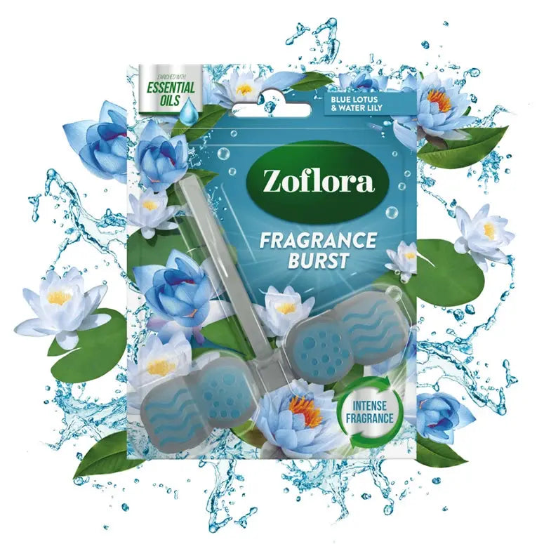 Zoflora Blue Lotus & Water Lily Fragrance Burst Rim Block Zoflora