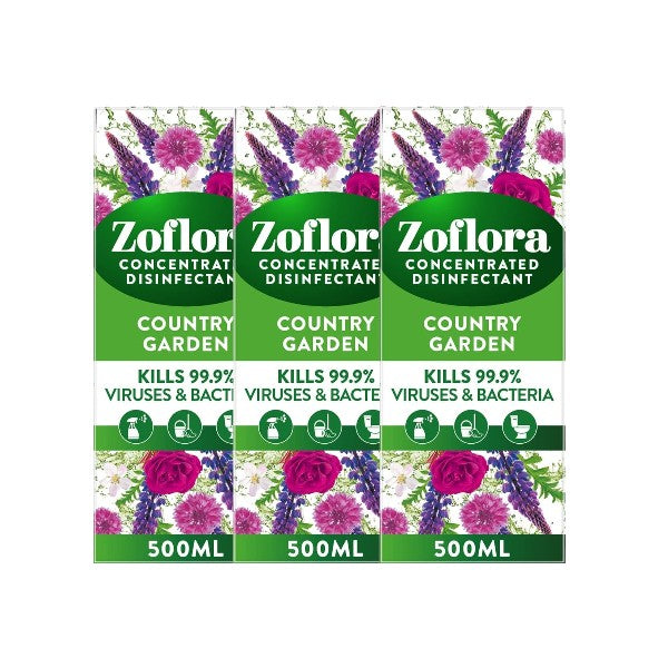 Zoflora Country Garden 500ml Concentrate - Country Fresh. Spotless Clean