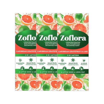 Zoflora Caribbean Grapefruit & Lime Concentrate 500ml - Zingy Vibes, Zero Bacteria