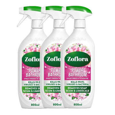 Zoflora Sweet Freesia & Jasmine 800ml Bathroom Cleaner - Soft Scents. Tough Clean.