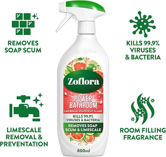 Zoflora Caribbean Grapefruit & Lime Power Bathroom Cleaner