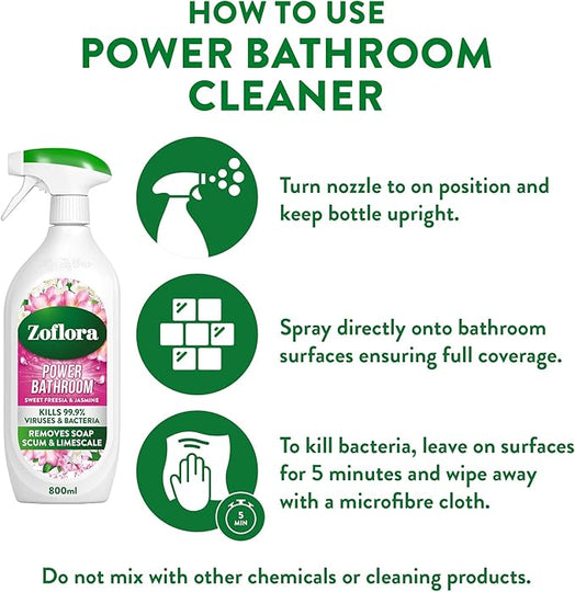 Zoflora Sweet Freesia & Jasmine Power Bathroom Cleaner