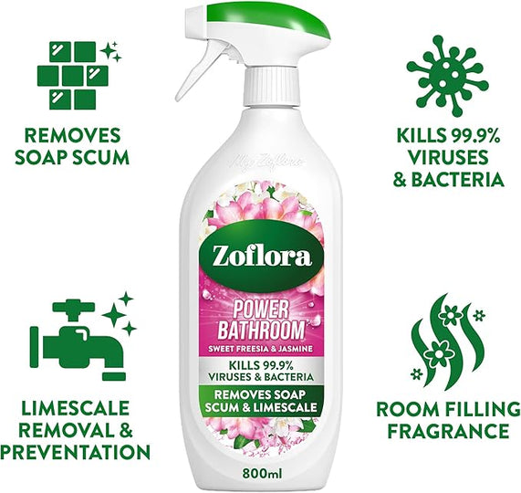 Zoflora Sweet Freesia & Jasmine Power Bathroom Cleaner