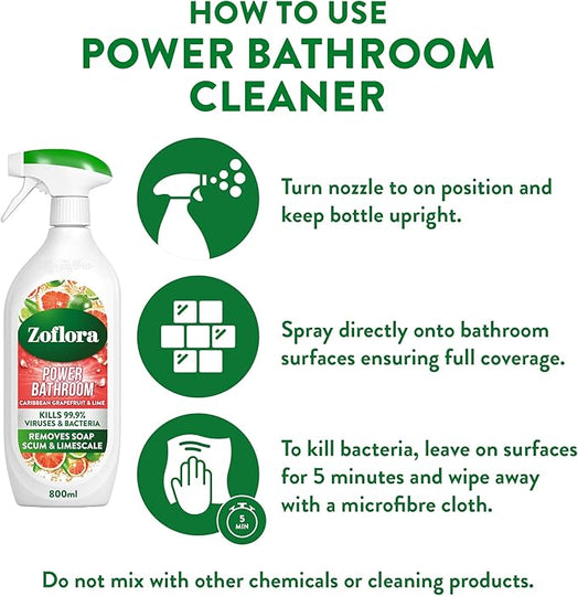 Zoflora Caribbean Grapefruit & Lime Power Bathroom Cleaner