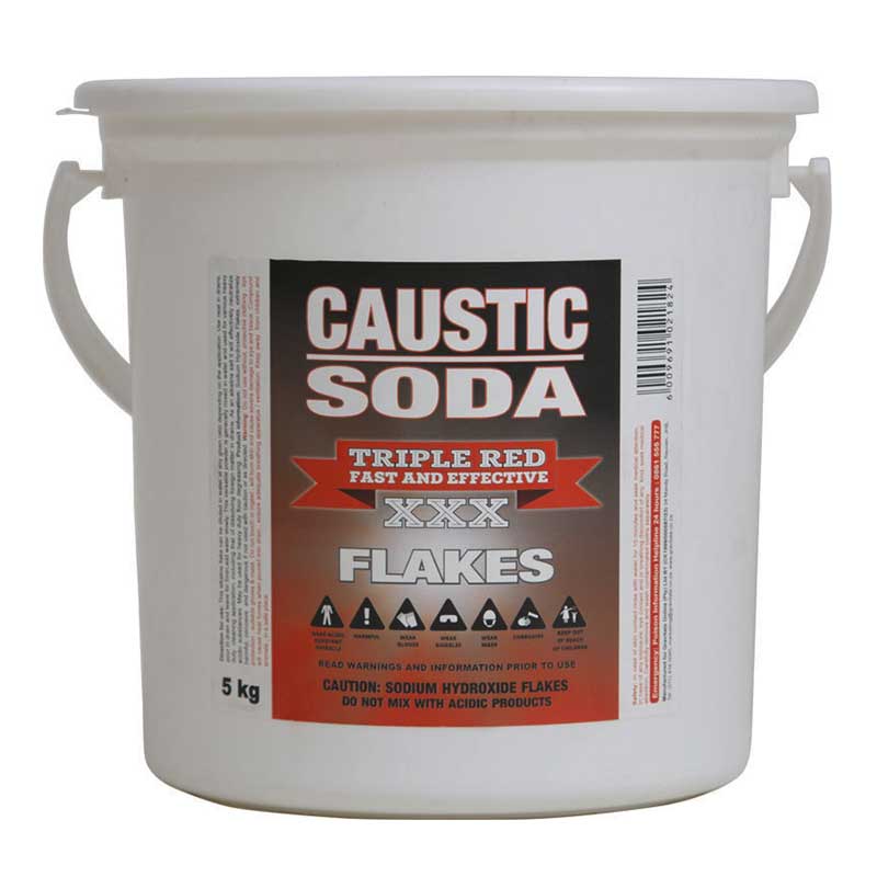 TRIPLE RED CAUSTIC SODA FLAKES 5KG  XCAU004