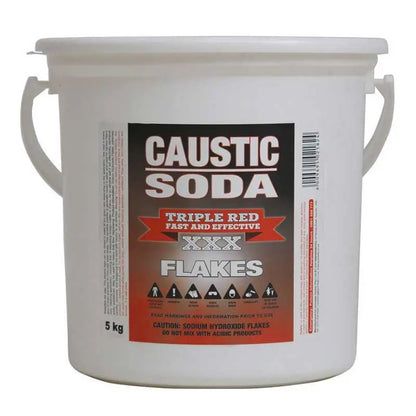 TRIPLE RED CAUSTIC SODA FLAKES 5KG  XCAU004 Triple Red