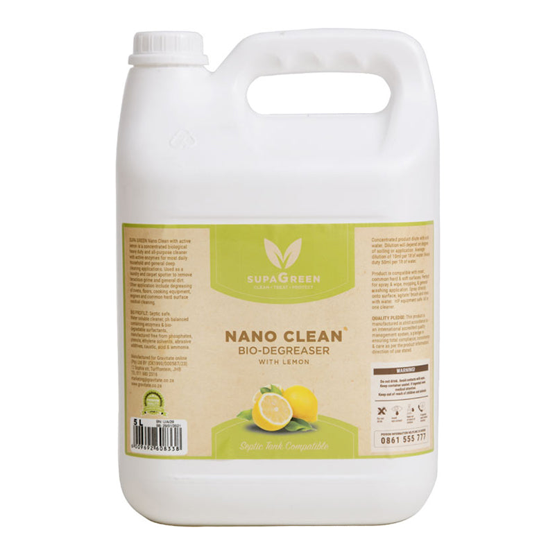 NANO CLEAN BIO-DEGREASER WITH LEMON 5LTR