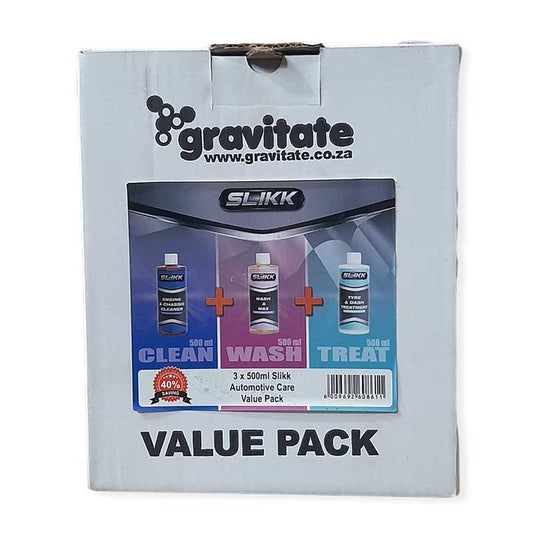 VALUE PACK SLIKK - WASH-WAX/ENGINE-CHASIS/TYRE-DASH + SPRAY