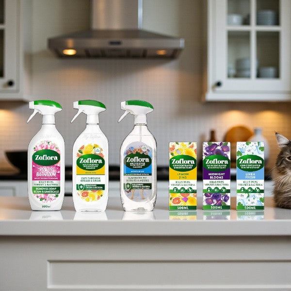 Zoflora Full House Cleaning Pack – 3 x 500ml Concentrates + 3 x 800ml Ready-to-Use Sprays