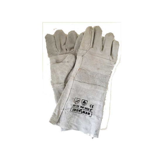 GLOVES LEATHER/CH WELD D/PALM  8"  LRG G006