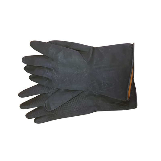 GLOVES BUILDERS LATEX BLACK RUBBER G018