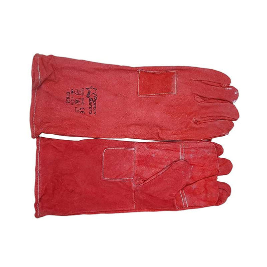 GLOVES LEATHER RED HEAT RESIST KEV STIT 8" LRG G1028